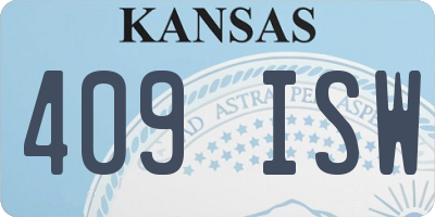 KS license plate 409ISW