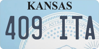 KS license plate 409ITA