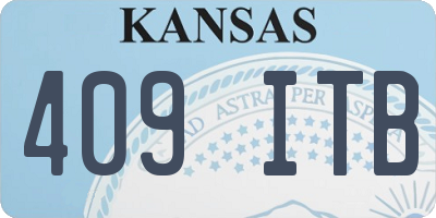 KS license plate 409ITB