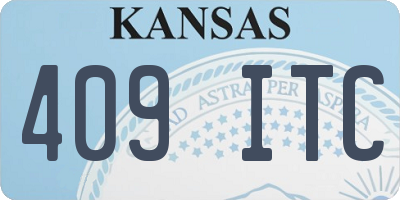 KS license plate 409ITC