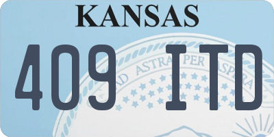 KS license plate 409ITD