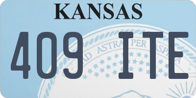 KS license plate 409ITE