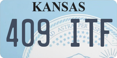 KS license plate 409ITF
