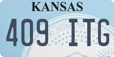 KS license plate 409ITG