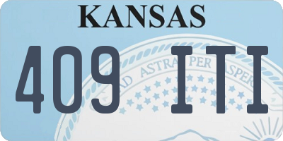 KS license plate 409ITI
