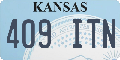 KS license plate 409ITN