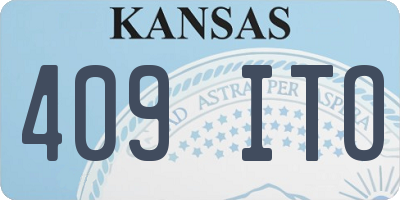 KS license plate 409ITO