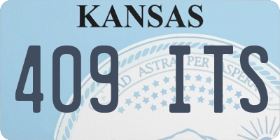 KS license plate 409ITS