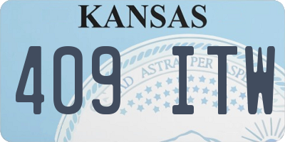 KS license plate 409ITW