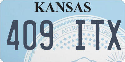 KS license plate 409ITX