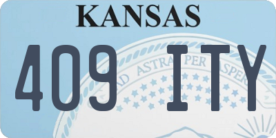 KS license plate 409ITY