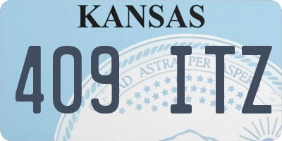 KS license plate 409ITZ