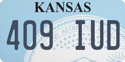 KS license plate 409IUD