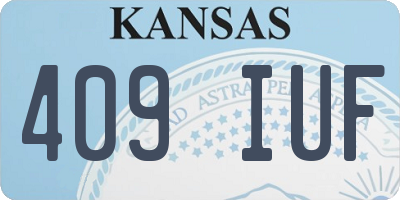 KS license plate 409IUF