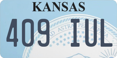 KS license plate 409IUL