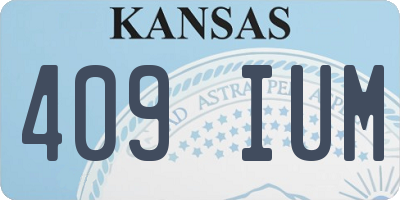 KS license plate 409IUM