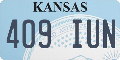 KS license plate 409IUN