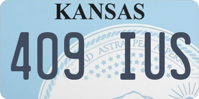 KS license plate 409IUS