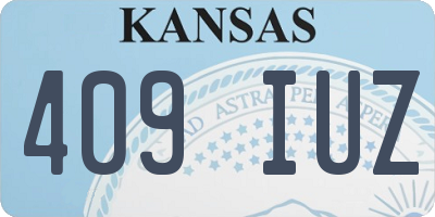 KS license plate 409IUZ