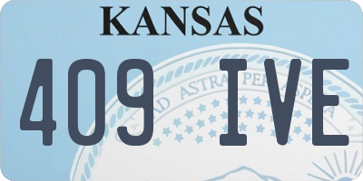 KS license plate 409IVE
