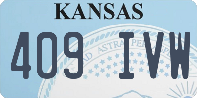 KS license plate 409IVW