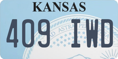 KS license plate 409IWD