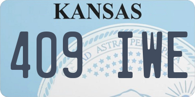 KS license plate 409IWE