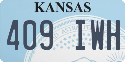 KS license plate 409IWH