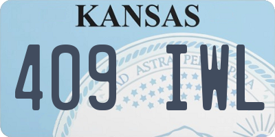 KS license plate 409IWL