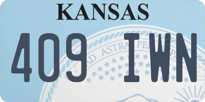 KS license plate 409IWN