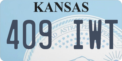 KS license plate 409IWT