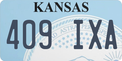 KS license plate 409IXA