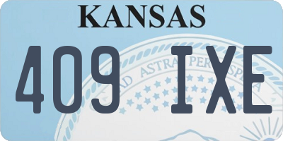 KS license plate 409IXE
