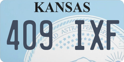 KS license plate 409IXF