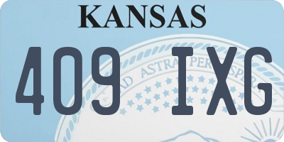KS license plate 409IXG