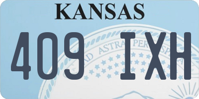 KS license plate 409IXH