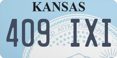 KS license plate 409IXI