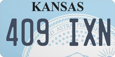 KS license plate 409IXN
