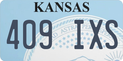 KS license plate 409IXS