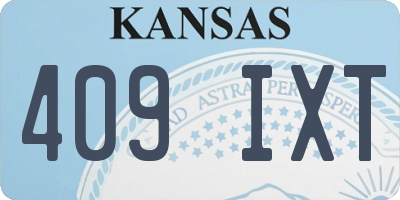 KS license plate 409IXT