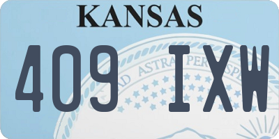 KS license plate 409IXW