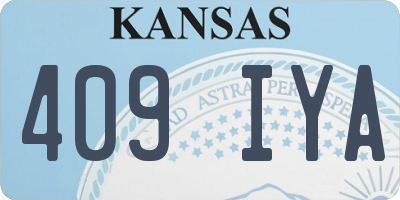 KS license plate 409IYA