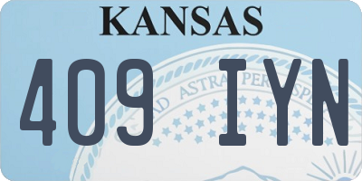 KS license plate 409IYN
