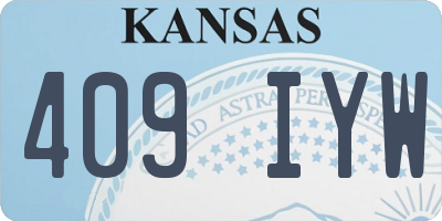 KS license plate 409IYW