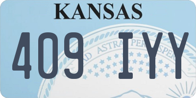 KS license plate 409IYY