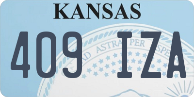 KS license plate 409IZA