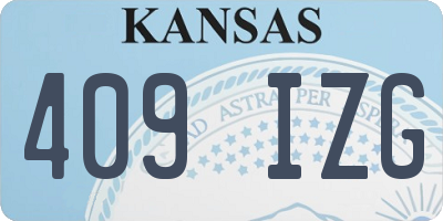 KS license plate 409IZG