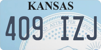 KS license plate 409IZJ