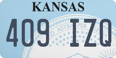KS license plate 409IZQ