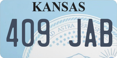 KS license plate 409JAB